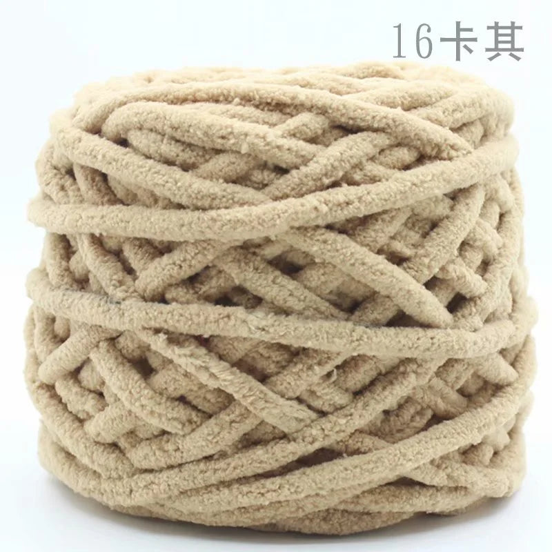 Set 4 pezzi filato chenille cotone 400 g – morbido “ice strip” per coperte, sciarpe e lavori fai-da-te