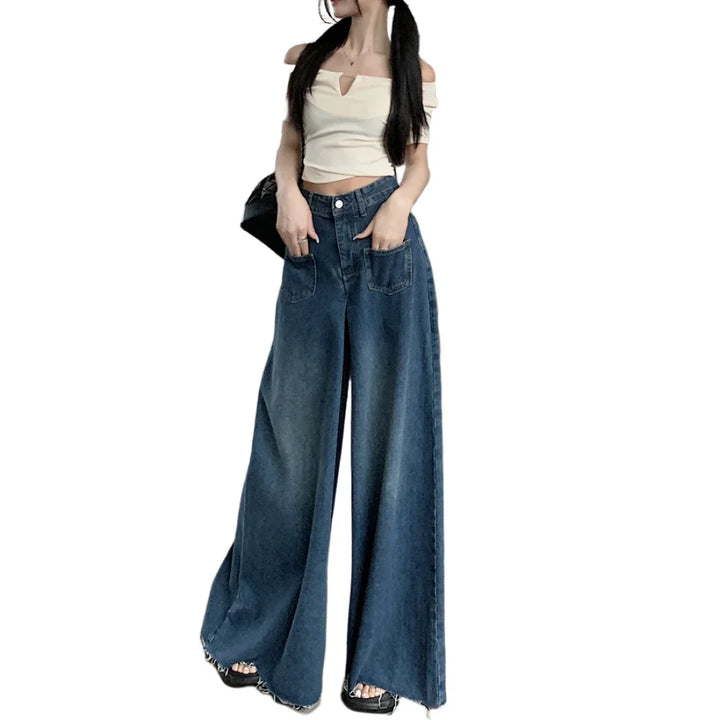 Baggy Jeans  larghi a vita alta effetto corsetto: stile Y2K con un tocco retrò per look streetwear di tendenza