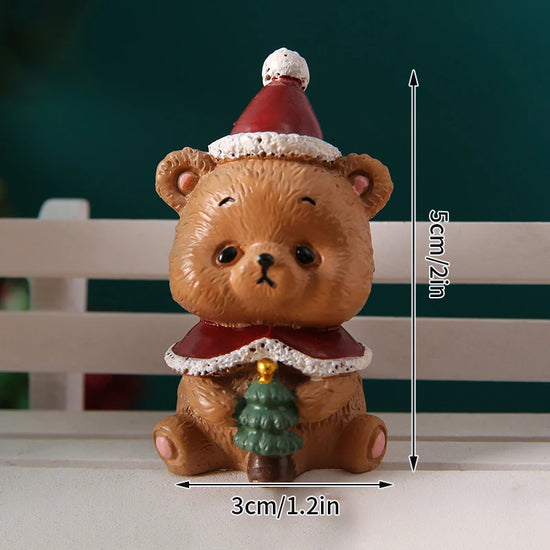 Decorazioni natalizie da scrivania 2025 ‒ set figurine Piccolo Babbo Natale + Alberello ornamentale per ufficio e casa
