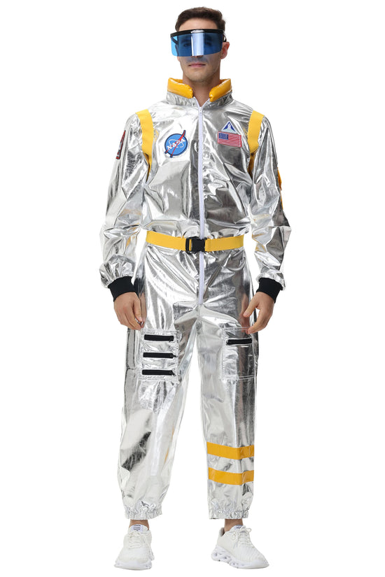Costume Astronauta Argento per Adulti – Tuta Spaziale Cosplay per Carnevale e Halloween