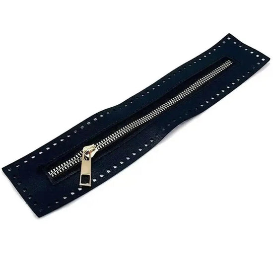 Cerniera in eco vera pelle 27 cm per borsa o borsetta – accessorio hardware solido per cucito, clutch o progetti artigianali
