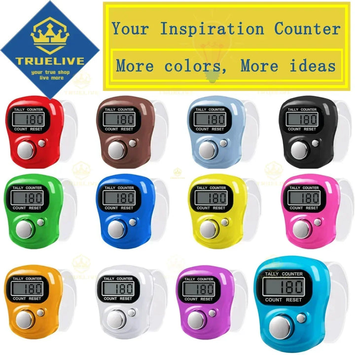 Contatore Digitale da dito per uncinetto e maglia – Mini clicker elettronico per tenere traccia delle righe
