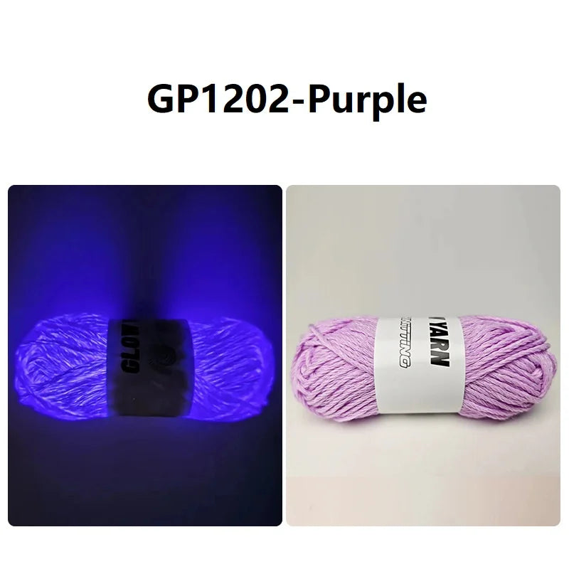 Filato luminiscente 55 m – Yarn glow in the dark per maglieria, tappeti, sciarpe e borse artistiche