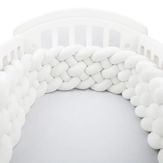 Paracolpi Culla Intrecciato 300-400 cm – Bumper Morbido a Treccia per Lettino Neonato