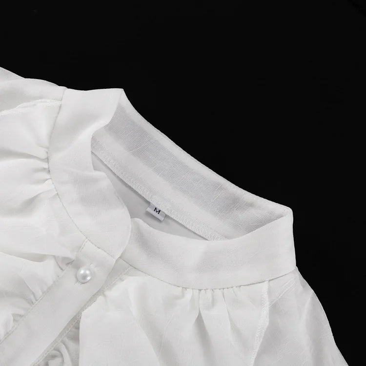 Abito bianco elegante mini con volant e leggero – 2025