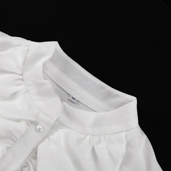 Abito bianco elegante mini con volant e leggero – 2025