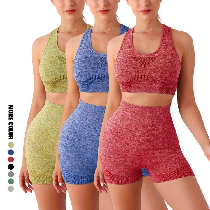 Set yoga seamless donna 2025 – top e shorts coordinati in tessuto tecnico ad alta performance