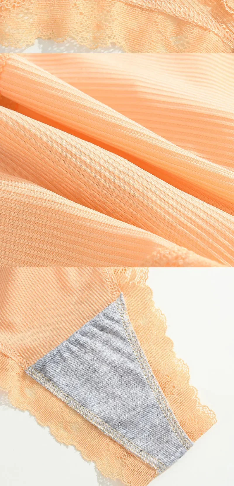 Set 5 pezzi perizomi donna vita media contrasto pizzo floreale – mutandine traspiranti sexy low-waist da S a XXL