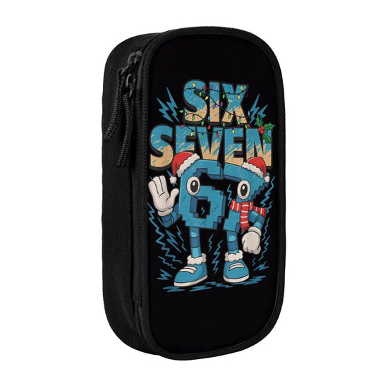 Meme 6 7 Six Seven Italian Steal A Brainrot 67 Pencil Case Canvas Pencil Box Child Vintage College School Pencil Cases Supplies