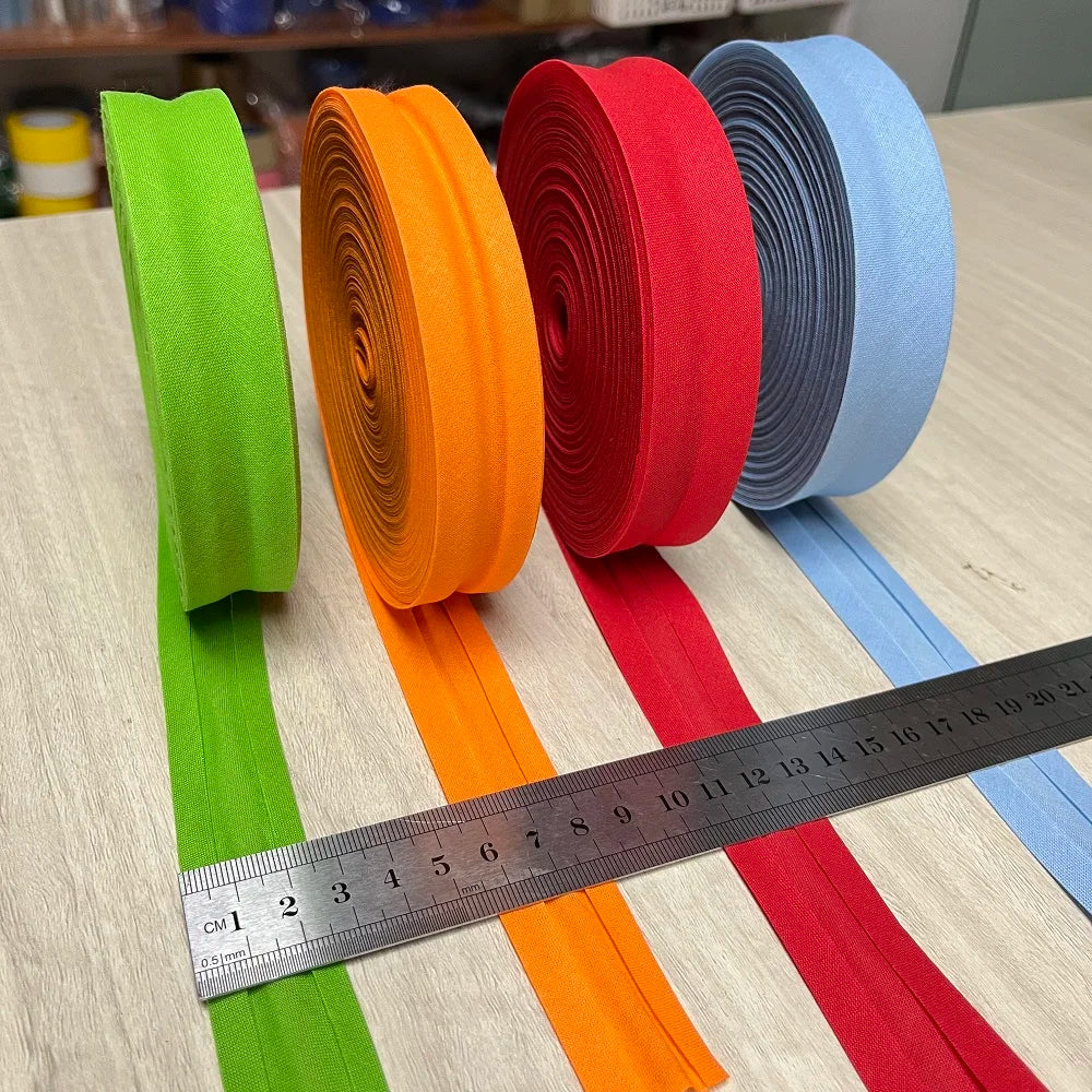 Nastro bias binding cotone 25 mm · rotolo 30 metri – rifiniture, bordi e accessori cucito fai-da-te