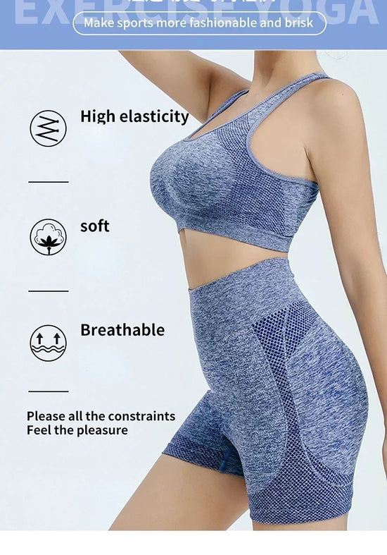 Set yoga seamless donna 2025 – top e shorts coordinati in tessuto tecnico ad alta performance