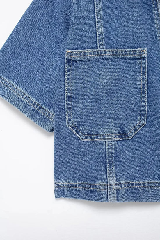 Completo Denim Donna – Set Top e Shorts Elegante Estate