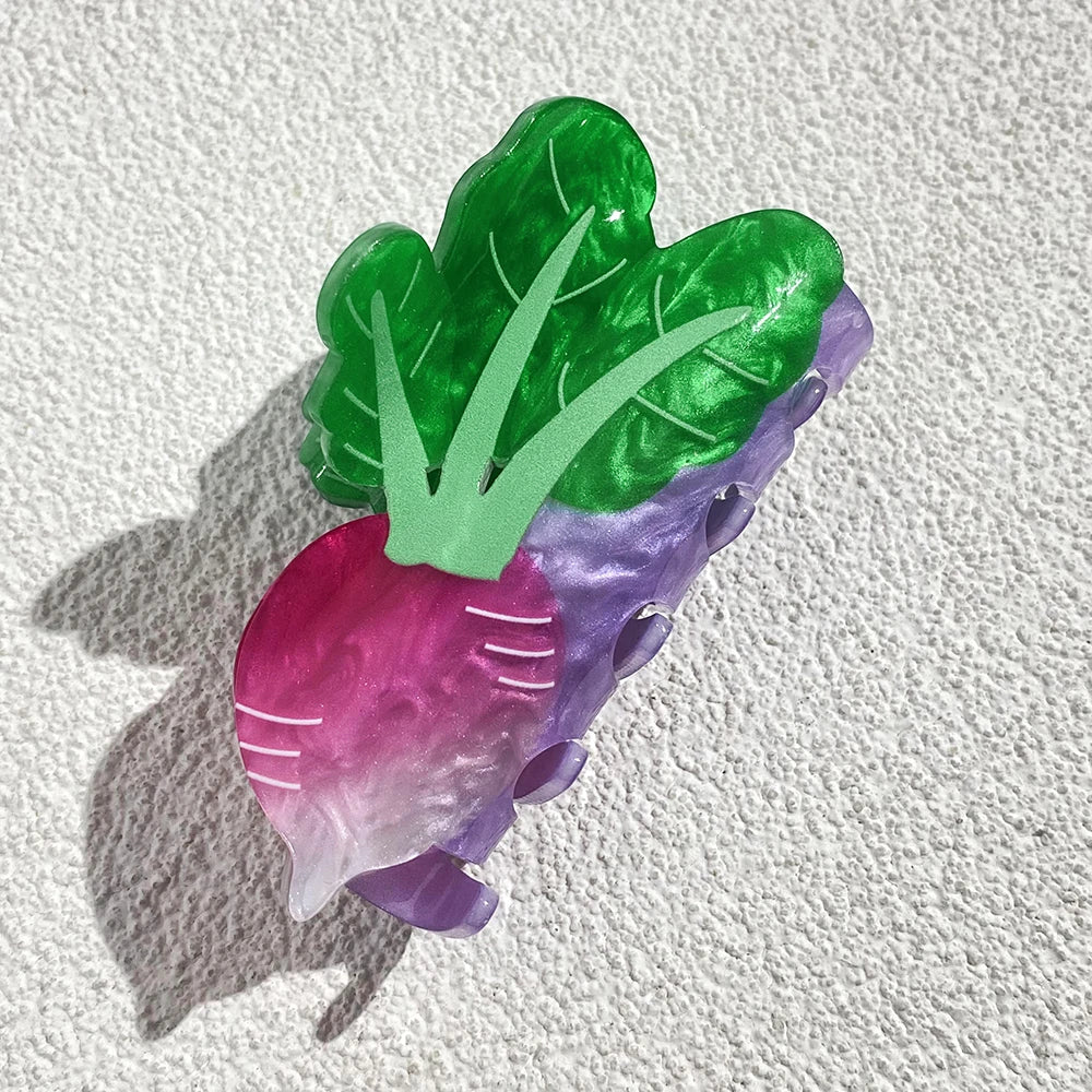 Pinza Capelli Frutta Kawaii – Clip Acrilica Grande Donna