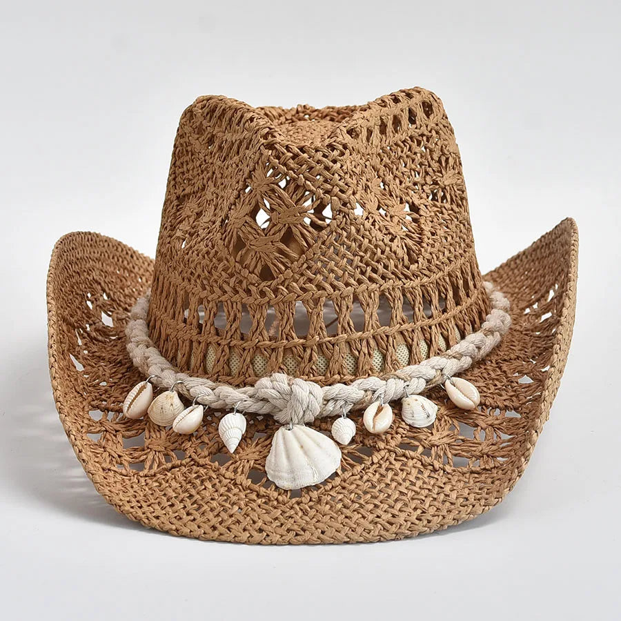 Cappello di Paglia Donna con Conchiglie – Stile Estate e Mare