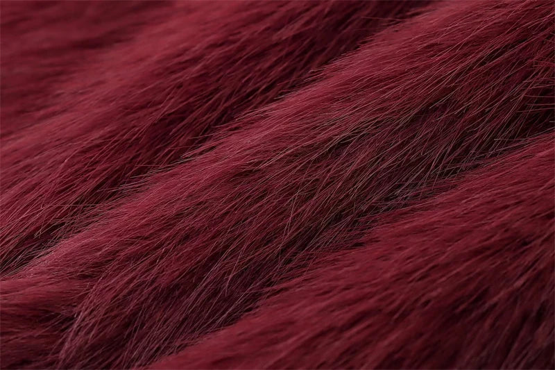 Maglia donna effetto pelliccia corta con girocollo
