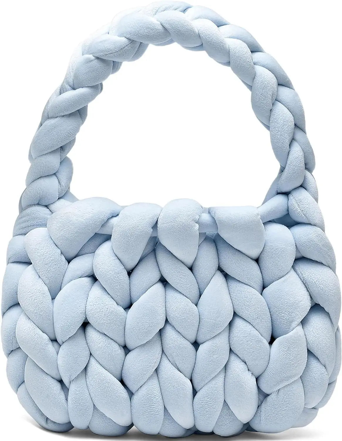 Borsa uncinetto in velluto intrecciato a mano – handbag artigianale unisex disponibile in più colori e dimensioni