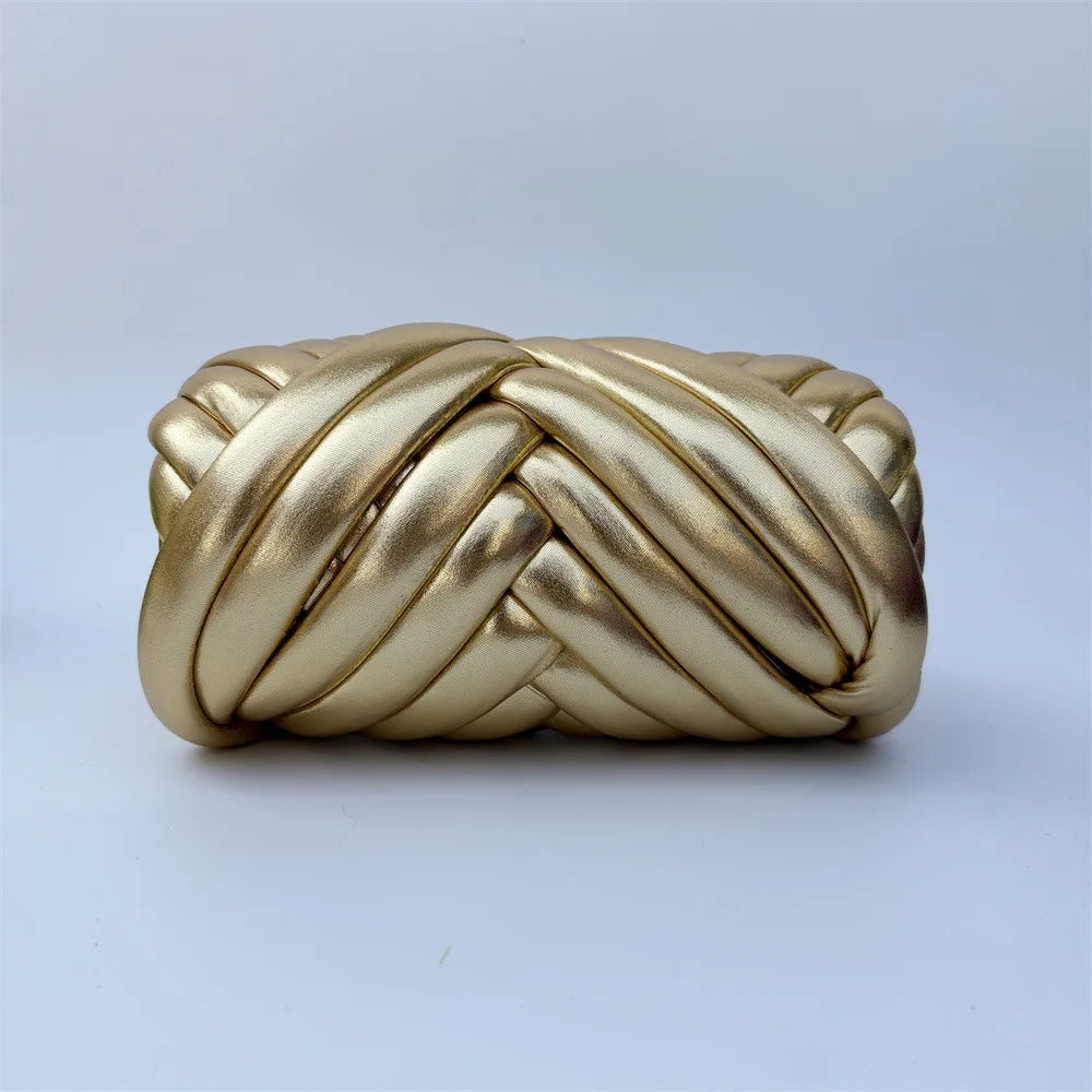 Filato mesh / ecopelle marshmallow per borse e uncinetto – opaco/lucido + pelle intrecciata artigianale