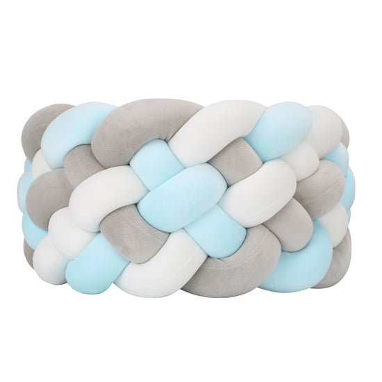 Paracolpi Culla Treccia Intrecciata 300 cm – Cuscino Nodo Protettivo per Lettino Neonati