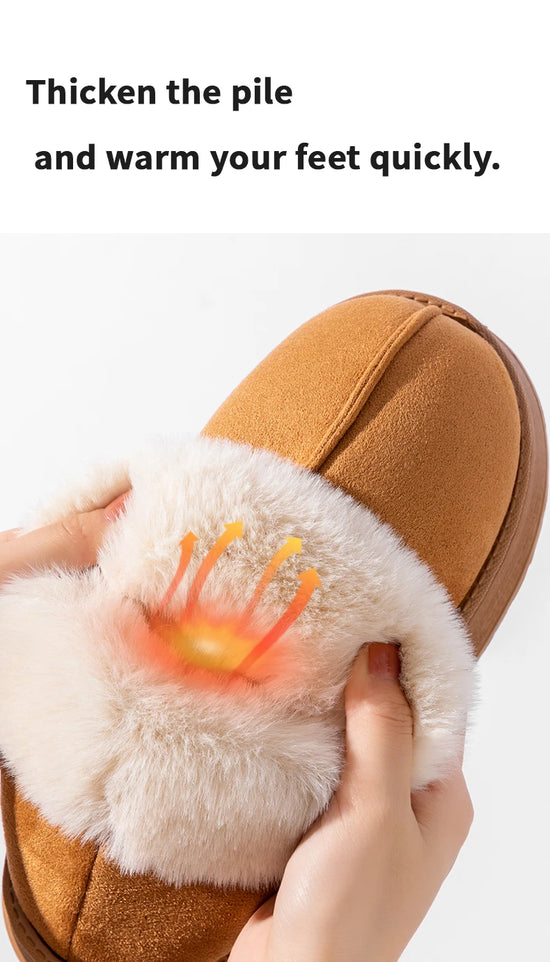 Snow boots donna 2025 – stivaletti fluffy in faux fur e suede, comodi indoor/outdoor, antiscivolo e super caldi