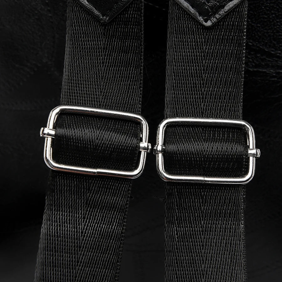 Zaino donna in pelle sintetica PU grande capacità – backpack anti-furto retrò per scuola, viaggio e uso quotidiano