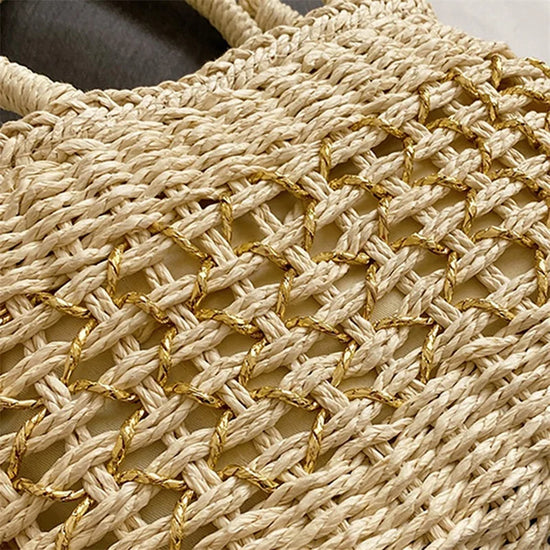 Borsa Piccola a Tracolla Donna in Paglia Intrecciata - Leggera e Trendy