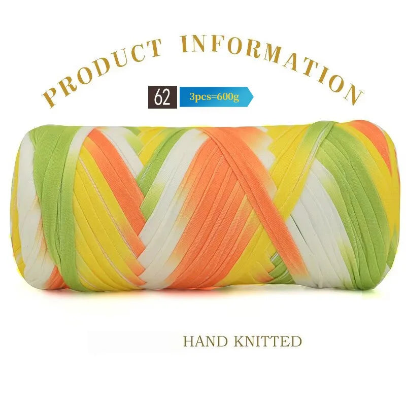 Set 3 gomitoli cloth yarn tessuto – filo intrecciato spesso per borse, tappeti, uncinetto e fai-da-te 2025