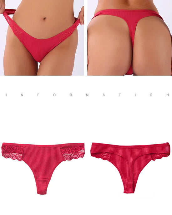 Set 3 pezzi G-string donna in cotone antibatterico – mutandine vita bassa traspiranti e asciugatura rapida, underwear comfort quotidiano