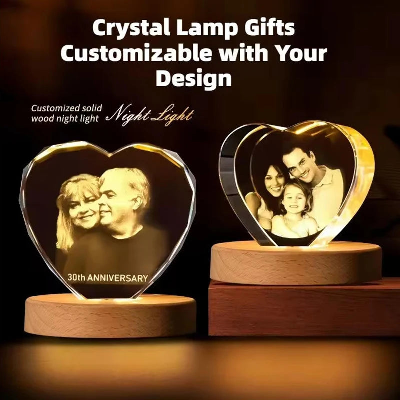 Cristallo Rotondo Personalizzato con Foto e Incisione – Ricordo Elegante per Anniversario e Matrimonio