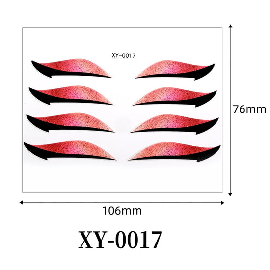 Adesivi Eyeliner Glitter Waterproof – Stickers Trucco Occhi Party