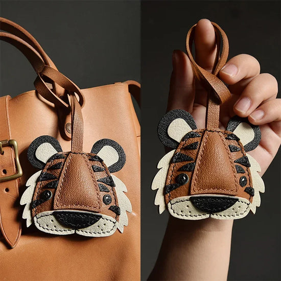 Ciondolo in Pelle a Forma di Animale – Portachiavi Artigianale per Borse e Zaini