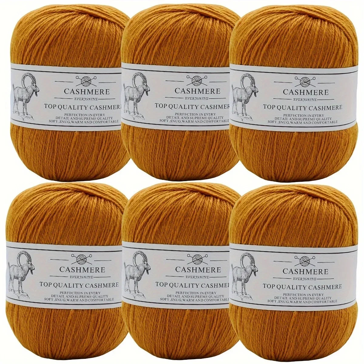 Set 6 gomitoli filo cashmere donna – Lana alta qualità per maglioni, sciarpe, cappelli e progetti fai-da-te