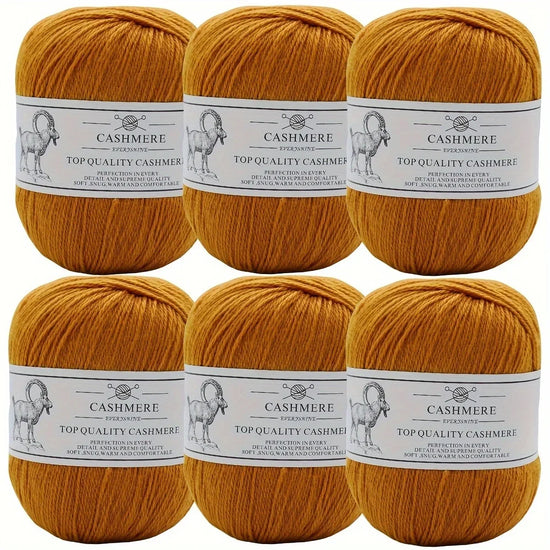 Set 6 gomitoli filo cashmere donna – Lana alta qualità per maglioni, sciarpe, cappelli e progetti fai-da-te