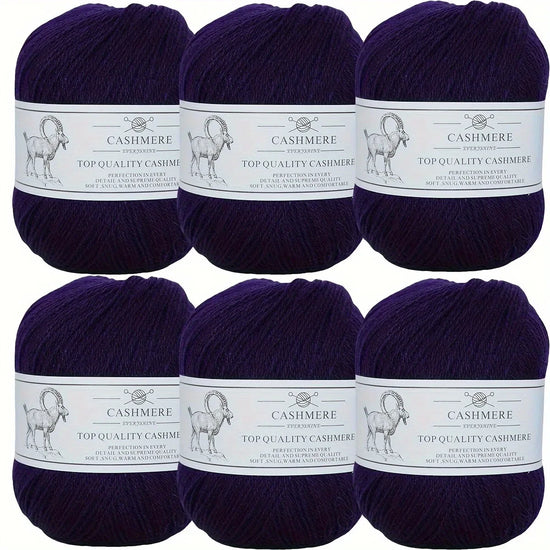 Set 6 gomitoli filo cashmere donna – Lana alta qualità per maglioni, sciarpe, cappelli e progetti fai-da-te