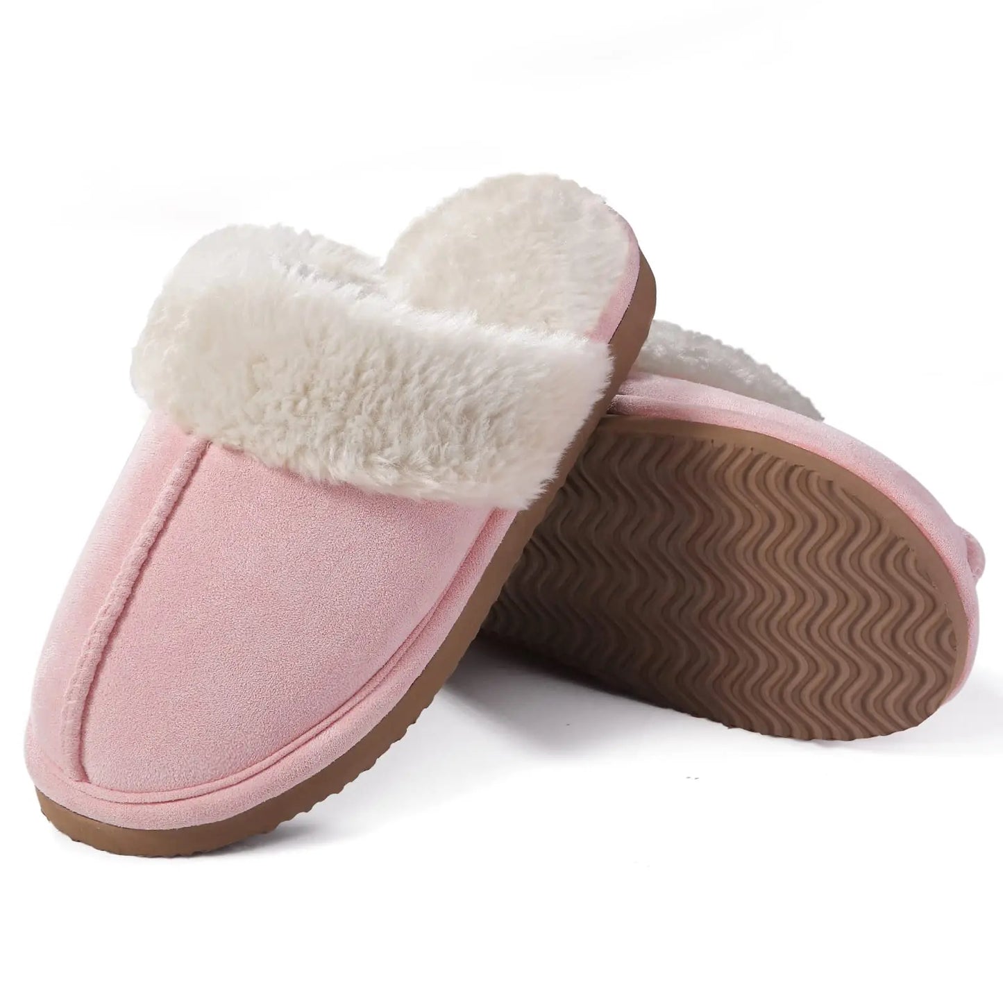 Ciabatte donna in pelliccia eco e suede – antiscivolo, indoor/outdoor, moda casa 2025