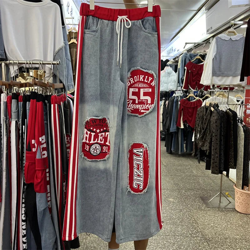 Completo Donna Felpa + Pantaloni Color-Block – Set Streetwear Casual con Cuffs Grezzi