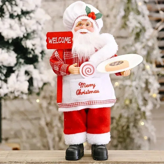 Pupazzo Babbo Natale peluche 30 cm ‒ decorazione natalizia morbida per casa, albero, festa (set 1-4 pezzi) 2025