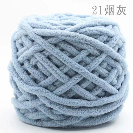 Set 4 pezzi filato chenille cotone 400 g – morbido “ice strip” per coperte, sciarpe e lavori fai-da-te