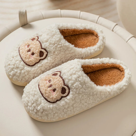 Pantofole Peluche Orso per Uomo e Donna – Ciabatte Morbide e Calde per Casa