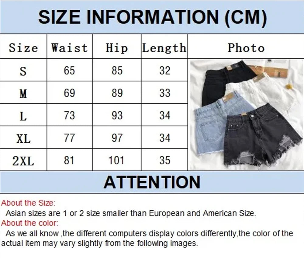 Cowboy shorts donna vita alta stile coreano – denim bianco con tasche, frange e strappi