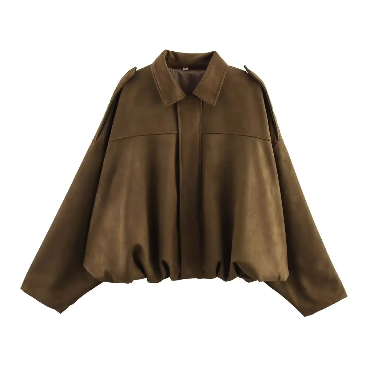 Bomber donna effetto camoscio con zip e colletto - Variante 7