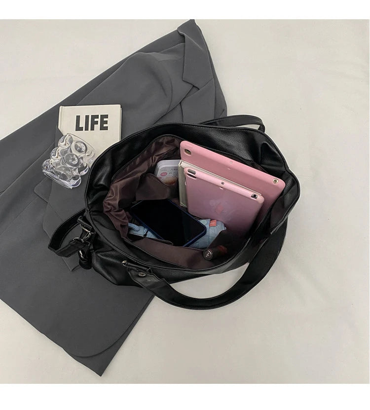 Soft Interior Compartment Shoulder Bags 2025 High Quality Contrasting Colors Bags for Women Fashion Zipper Pu Women's Handbags