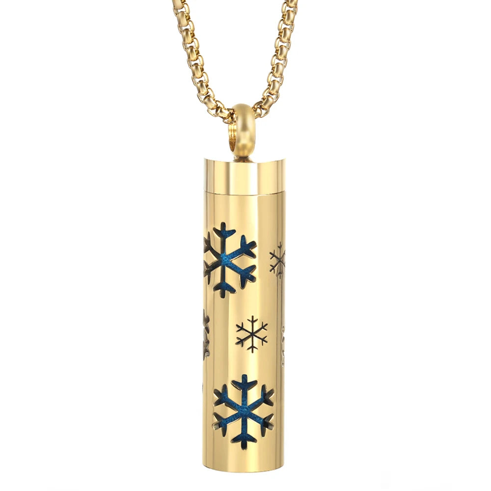 Collana dorata con diffusore per oli essenziali in acciaio inox – Gioiello aromaterapico profumato per donna