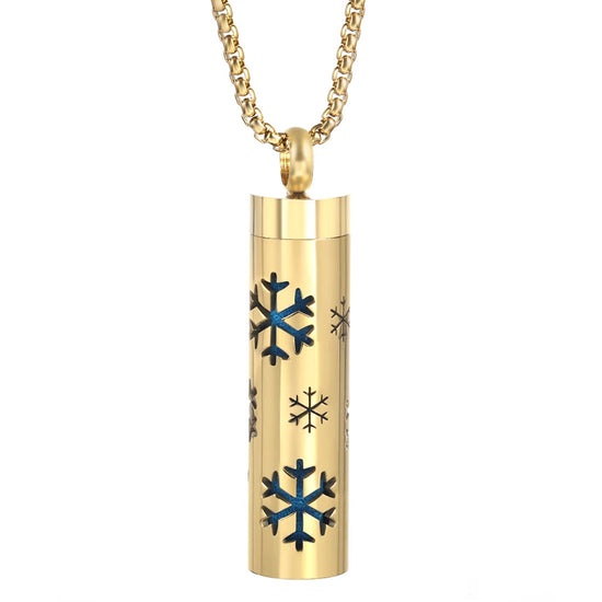 Collana dorata con diffusore per oli essenziali in acciaio inox – Gioiello aromaterapico profumato per donna