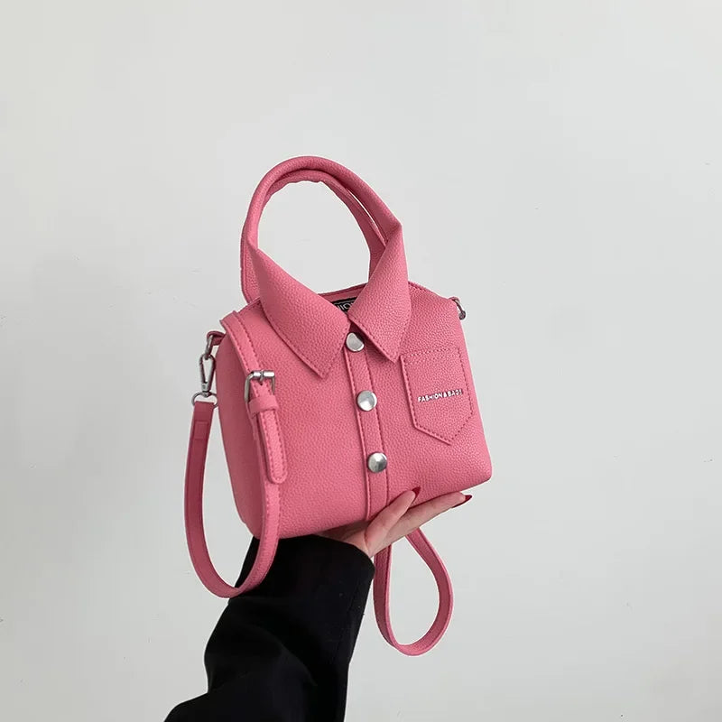 Borsa compatta quadrata in PU – shoulder / crossbody bag con zip, design elegante e di qualità per donna 2025