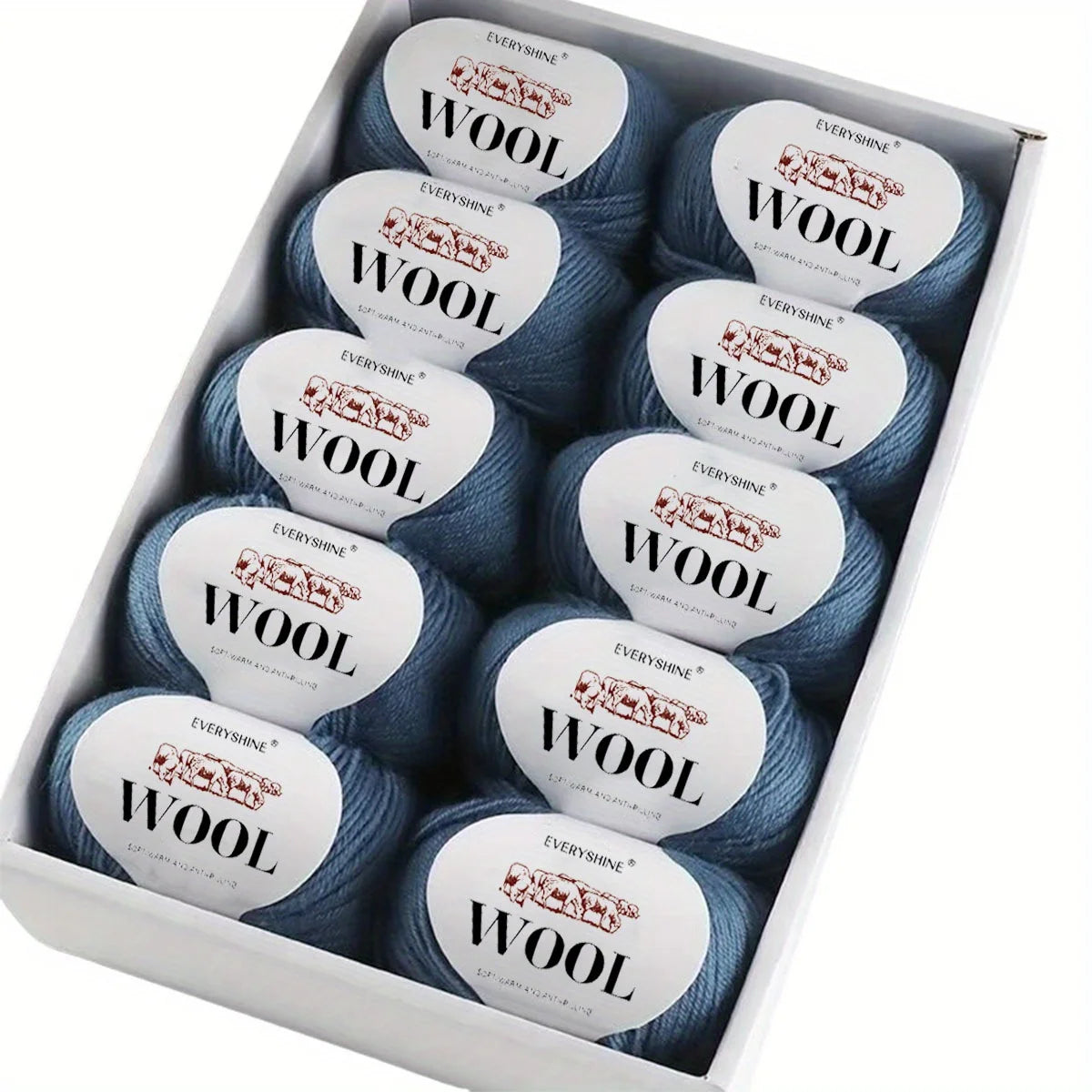 Set 6 pezzi Filato Lana – 300g Totali per Maglia & Uncinetto, Gomitoli Multicolore