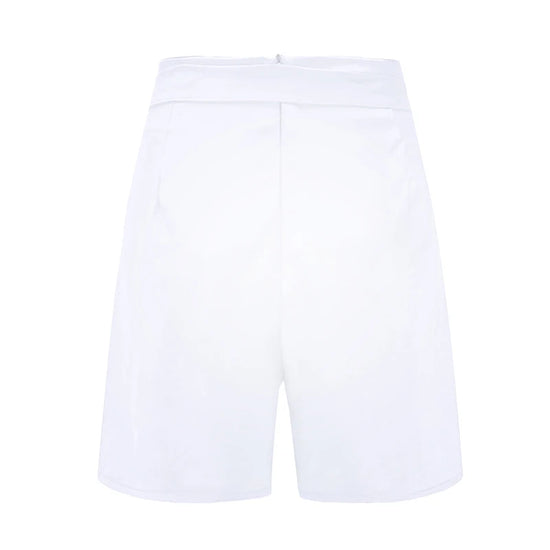Shorts donna Y2K vita alta con bottoni, cintura e taglio vintage – perfetti per l’estate 2025