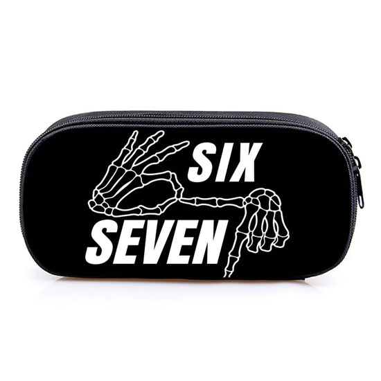 Hot Sales Colorful Number 67 Print Layered Pencil Case Quality 2D Flat Cartoon Pen Bag Best Gift for Boys/Girls School Supplies