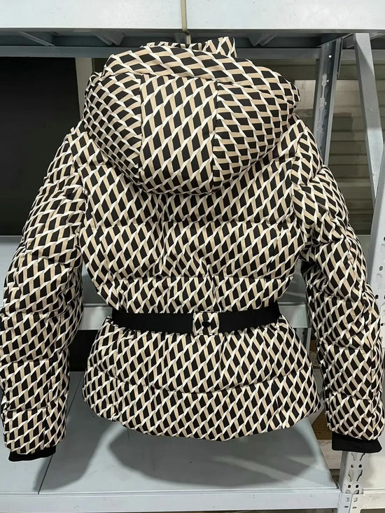 Piumino Donna con Cappuccio e Cintura - immagine 9