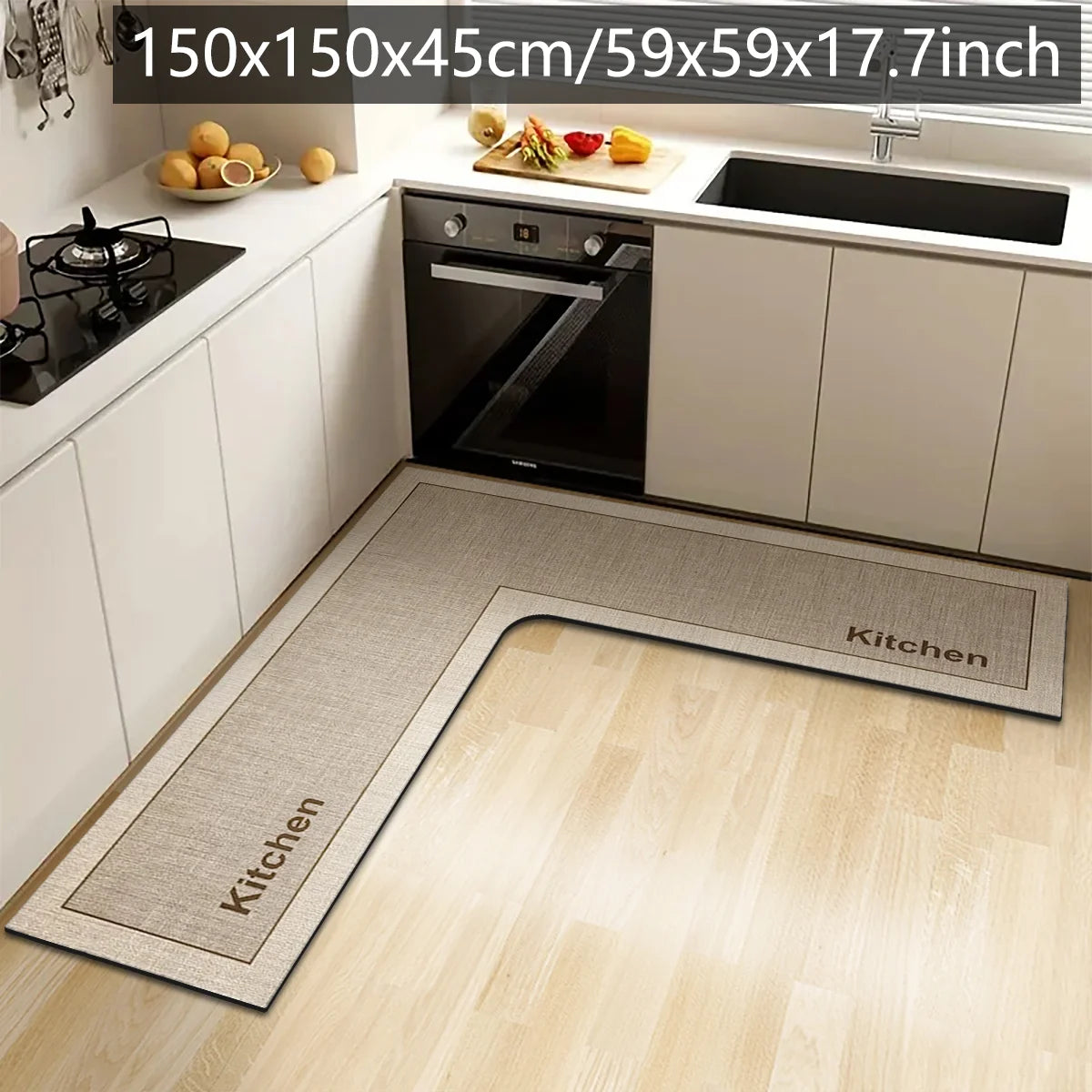 Tappeto Angolare Cucina e Bagno a L – Assorbente e Lavabile