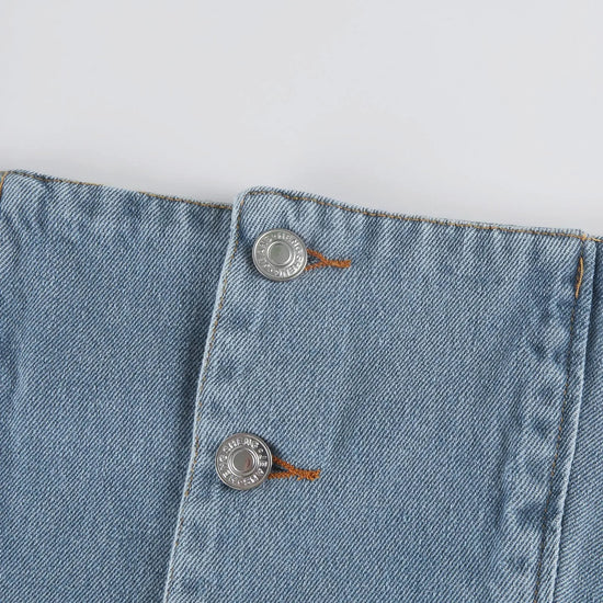 Top Denim Donna Aderente – Crop Top Scollo Quadrato